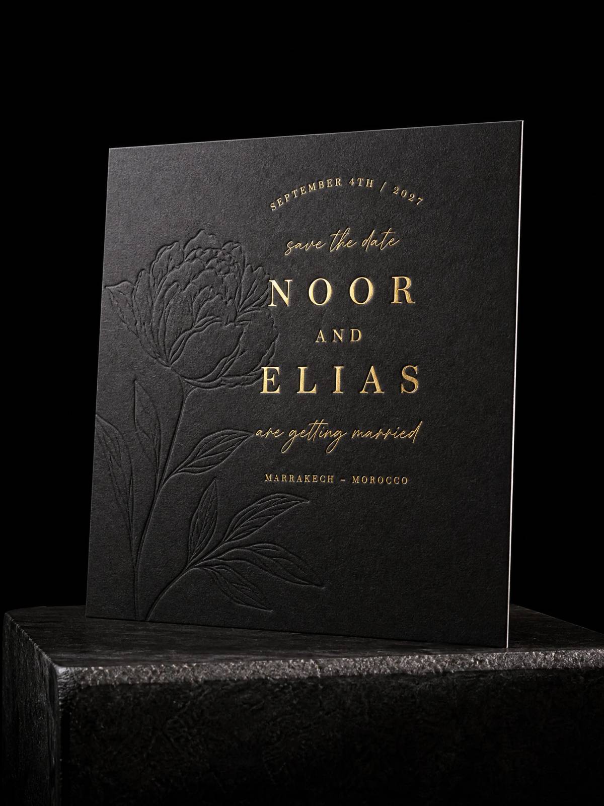 Save The Dates concept: deboss