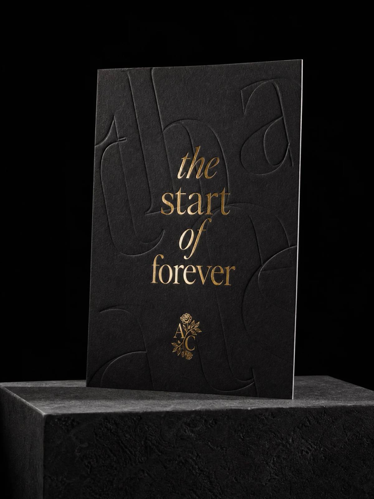 Wedding Invitations concept: deboss