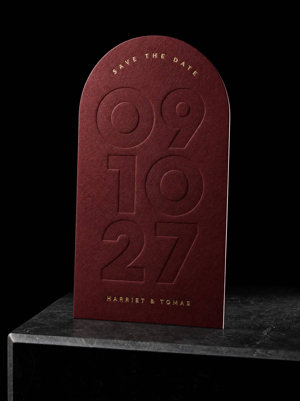 Wedding Invitations concept: deboss