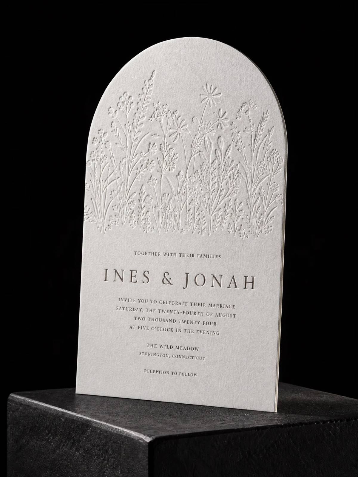 Wedding Invitations concept: emboss