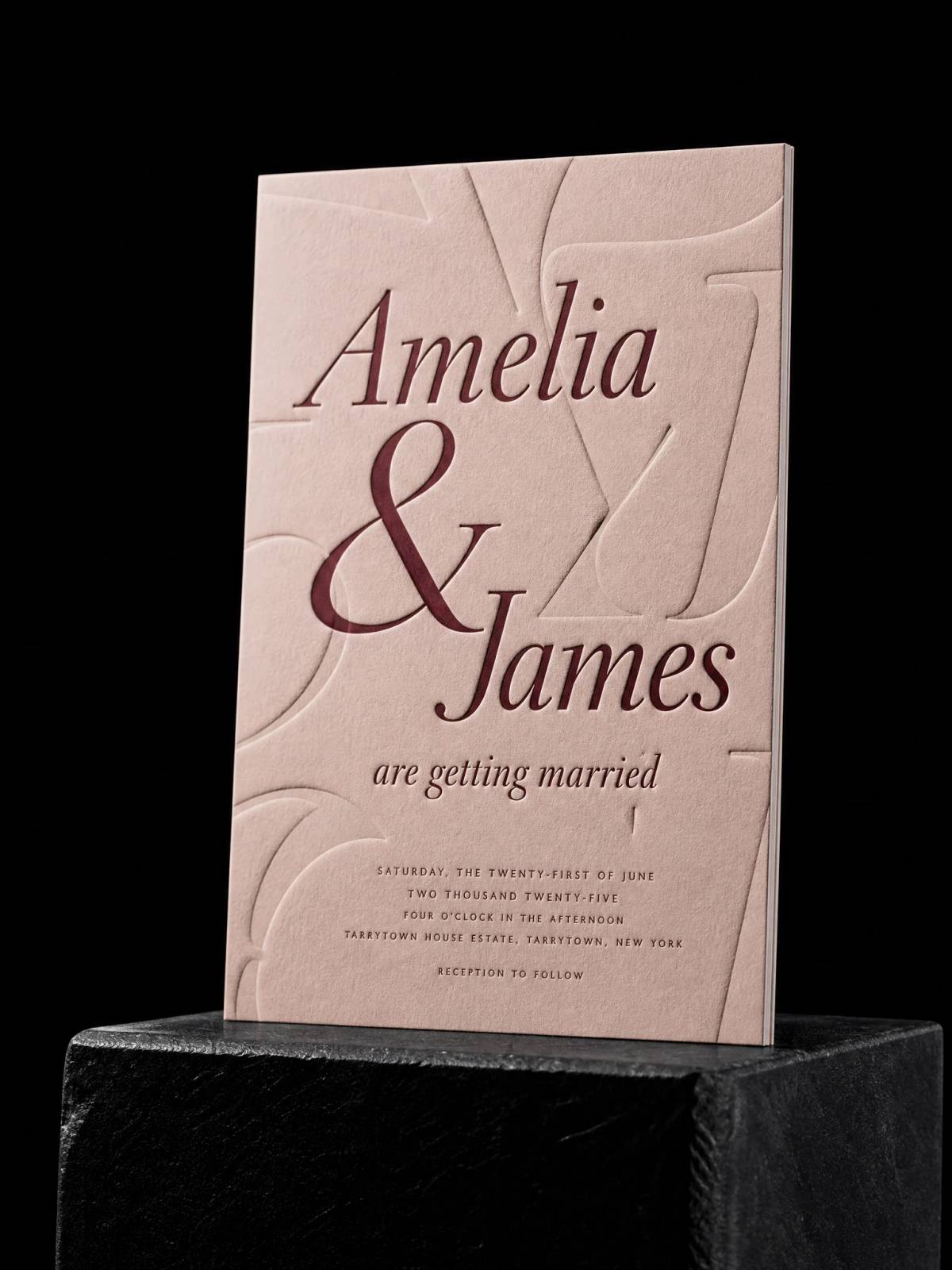 Wedding Invitations concept: emboss