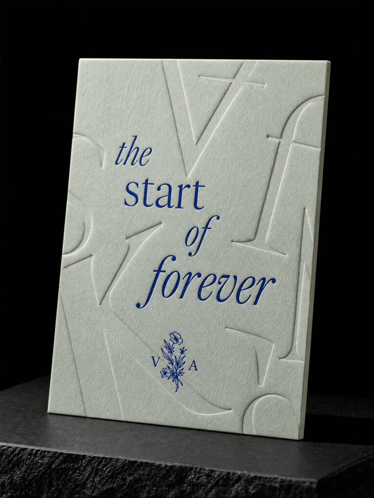 Wedding Invitations concept: emboss