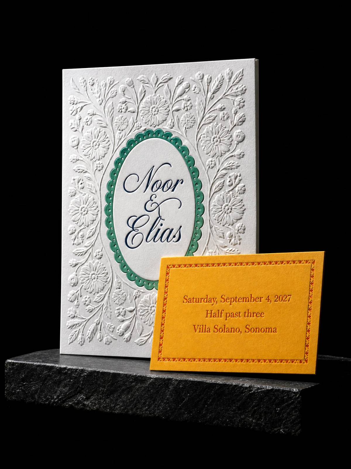 Wedding Invitations concept: emboss