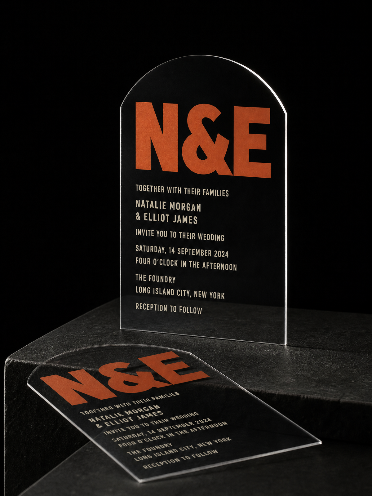 Wedding Invitations concept: die-cut