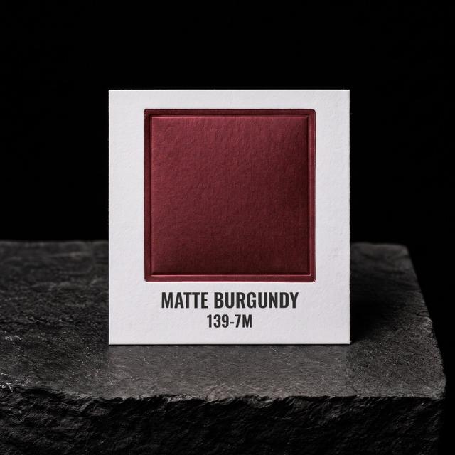 Matte Burgundy foil chip