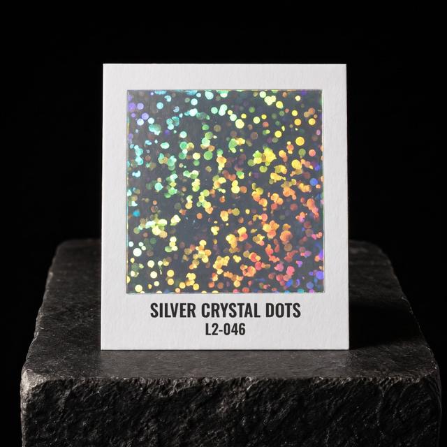 Silver Crystal Dots foil chip