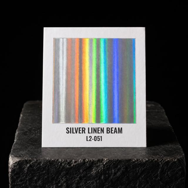 Silver Linen Beam foil chip