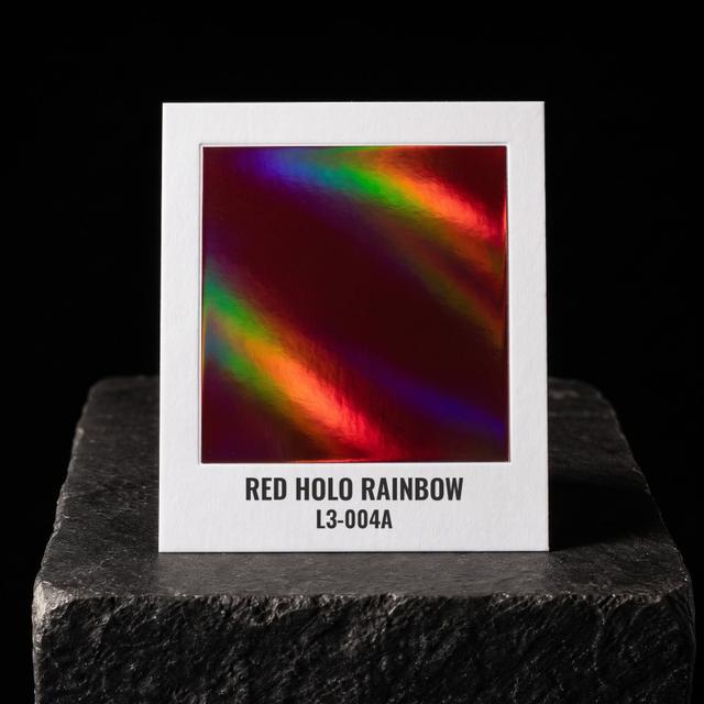 Red Holo Rainbow foil chip