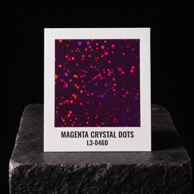 Magenta Crystal Dots foil chip