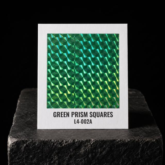 Green Prism Squares foil chip