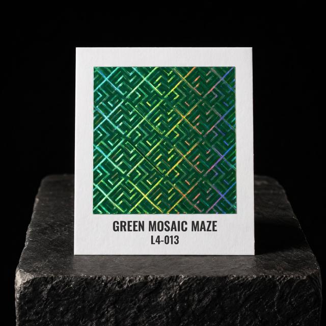 Green Mosaic Maze foil chip