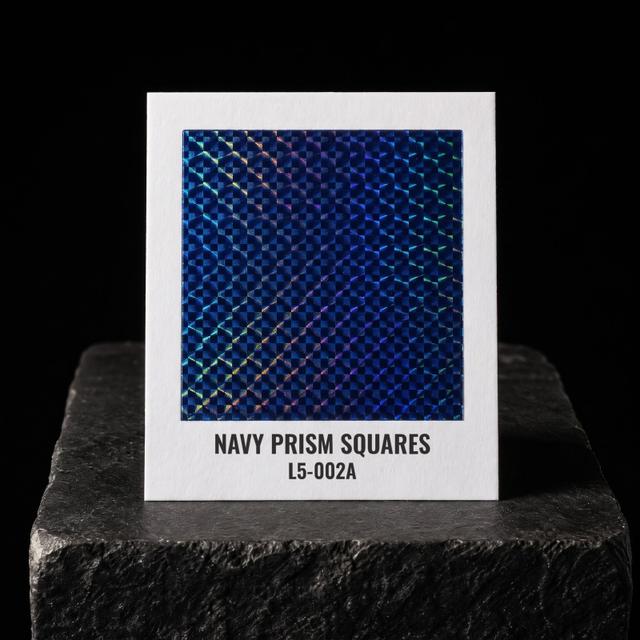 Navy Prism Squares foil chip