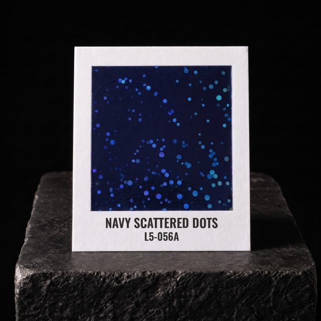 Navy Scattered Dots foil chip