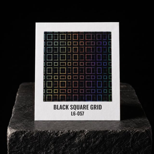Black Square Grid foil chip