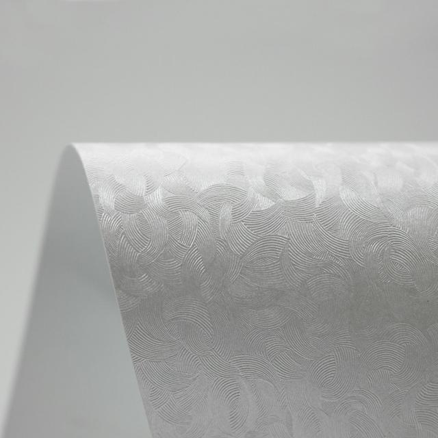 Constellation Jade E27 Spring emboss paper swatch — pearlescent white, mother-of-pearl shimmer
