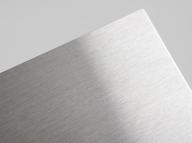 Brushed metal paper swatch — cool silver
