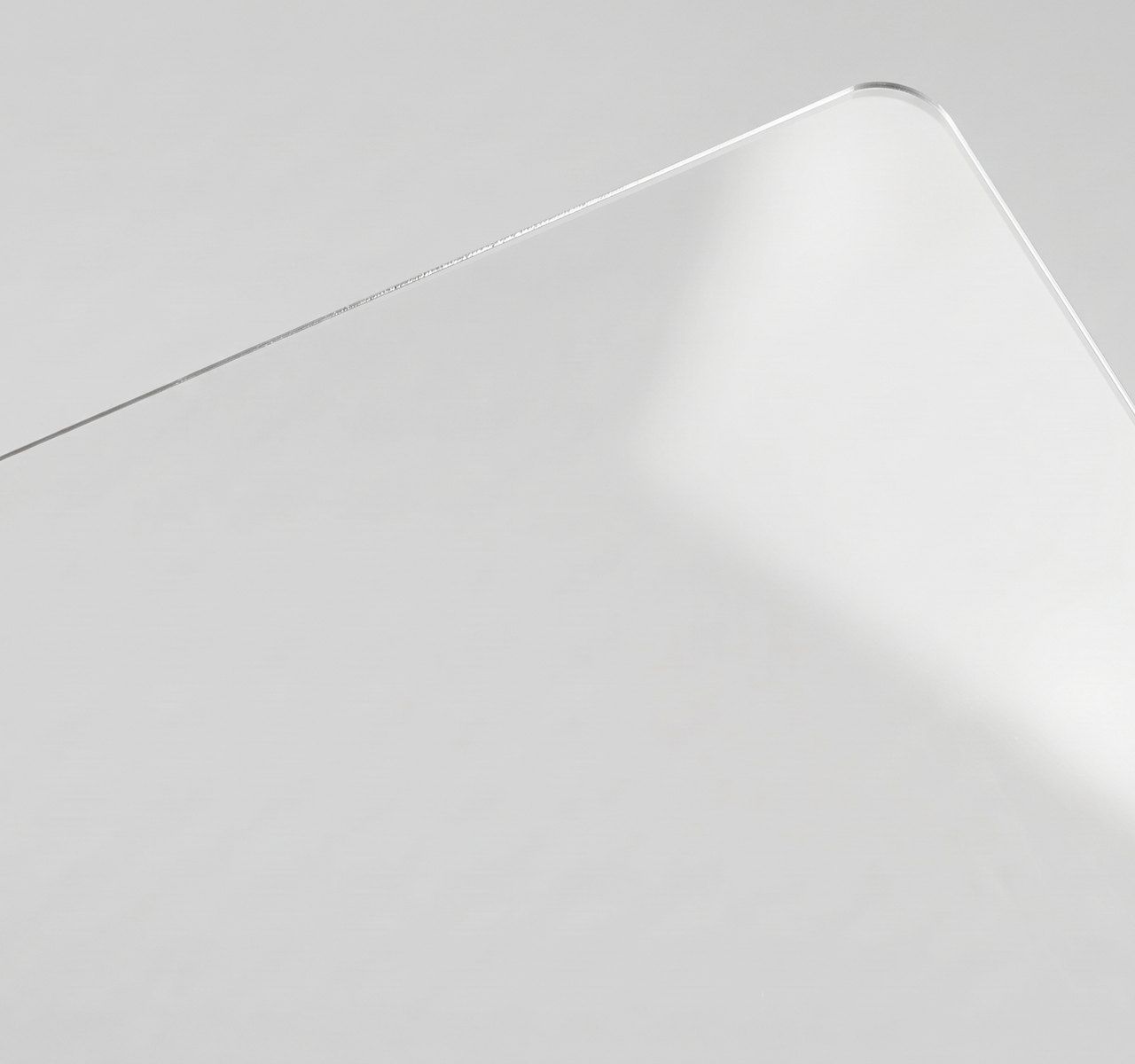 Clear plastic, transparent paper swatch