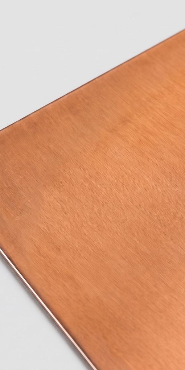 Copper metal paper swatch: raw copper, warm orange-brown
