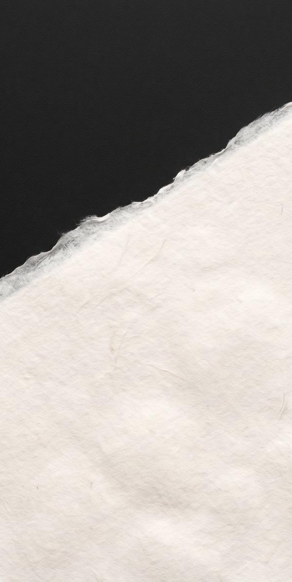 Handmade cotton rag, deckled paper swatch: warm natural white