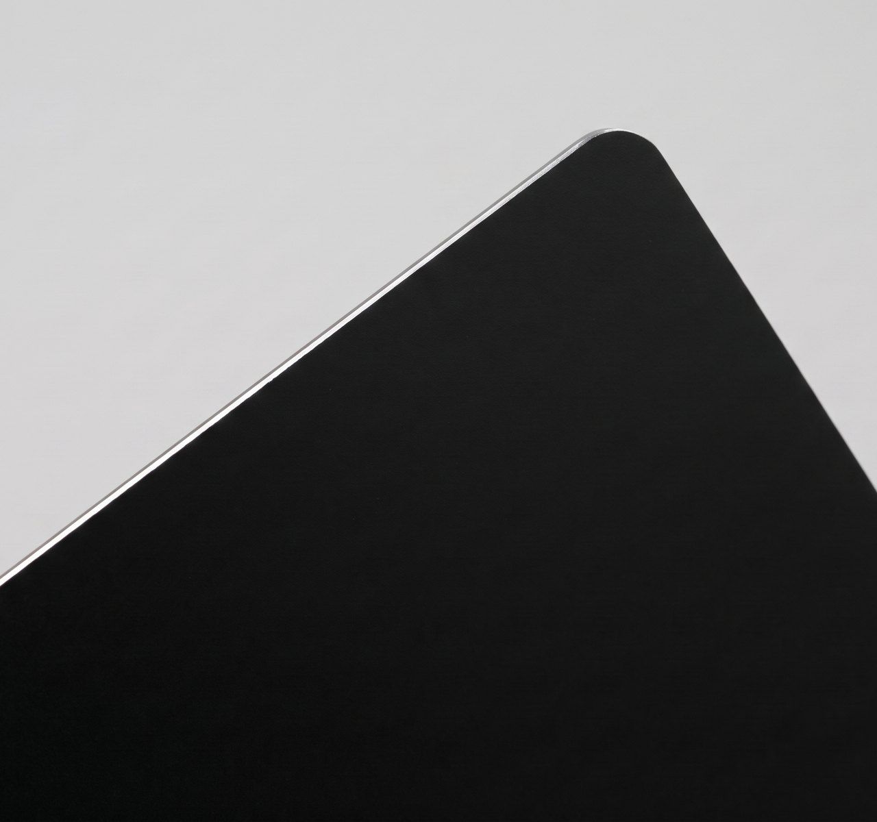 Matte black metal, matte black paper swatch