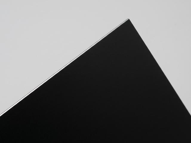 Matte black metal paper swatch — matte black
