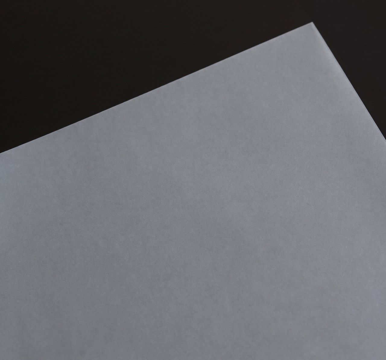 Translucent vellum, milky translucent white paper swatch