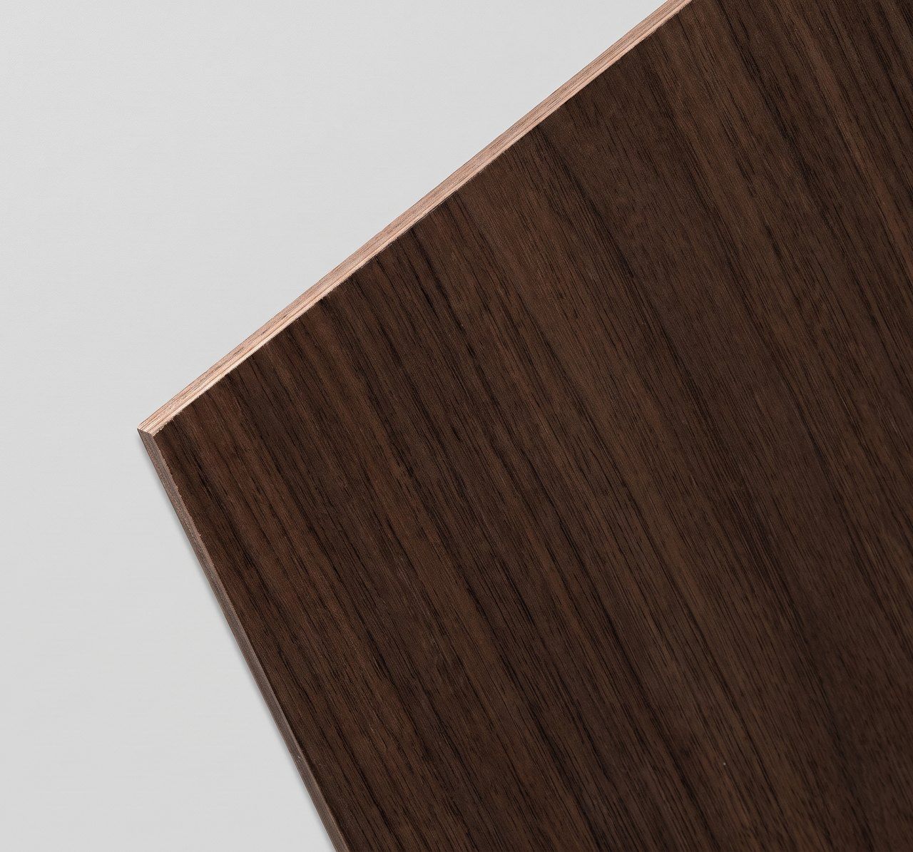 Wood veneer, walnut — deep cool chocolate brown paper swatch