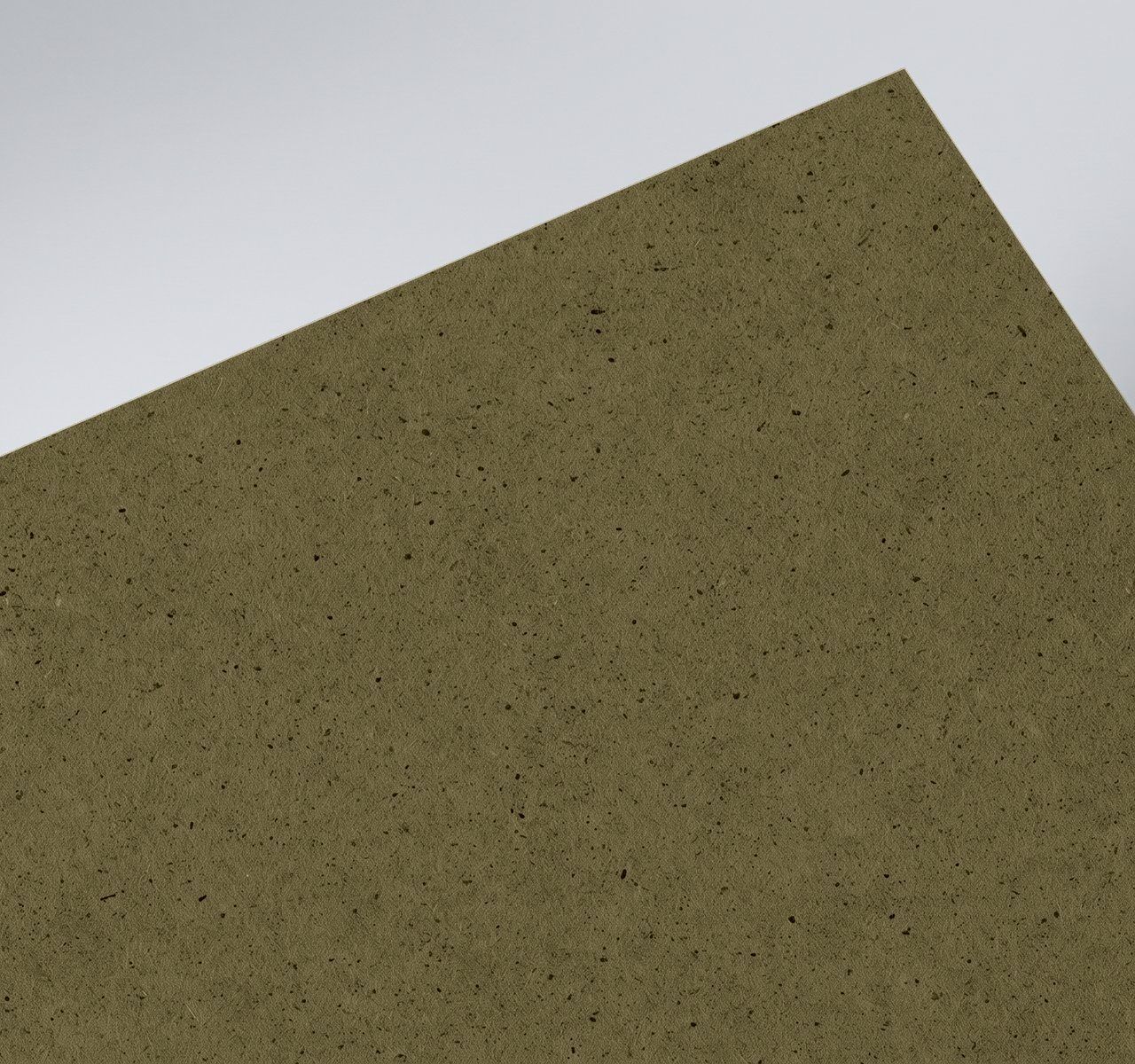 Gmund Manteco Khaki, Khaki, Soft, velvety cotton surface with a textile character and fine visible fibres paper swatch