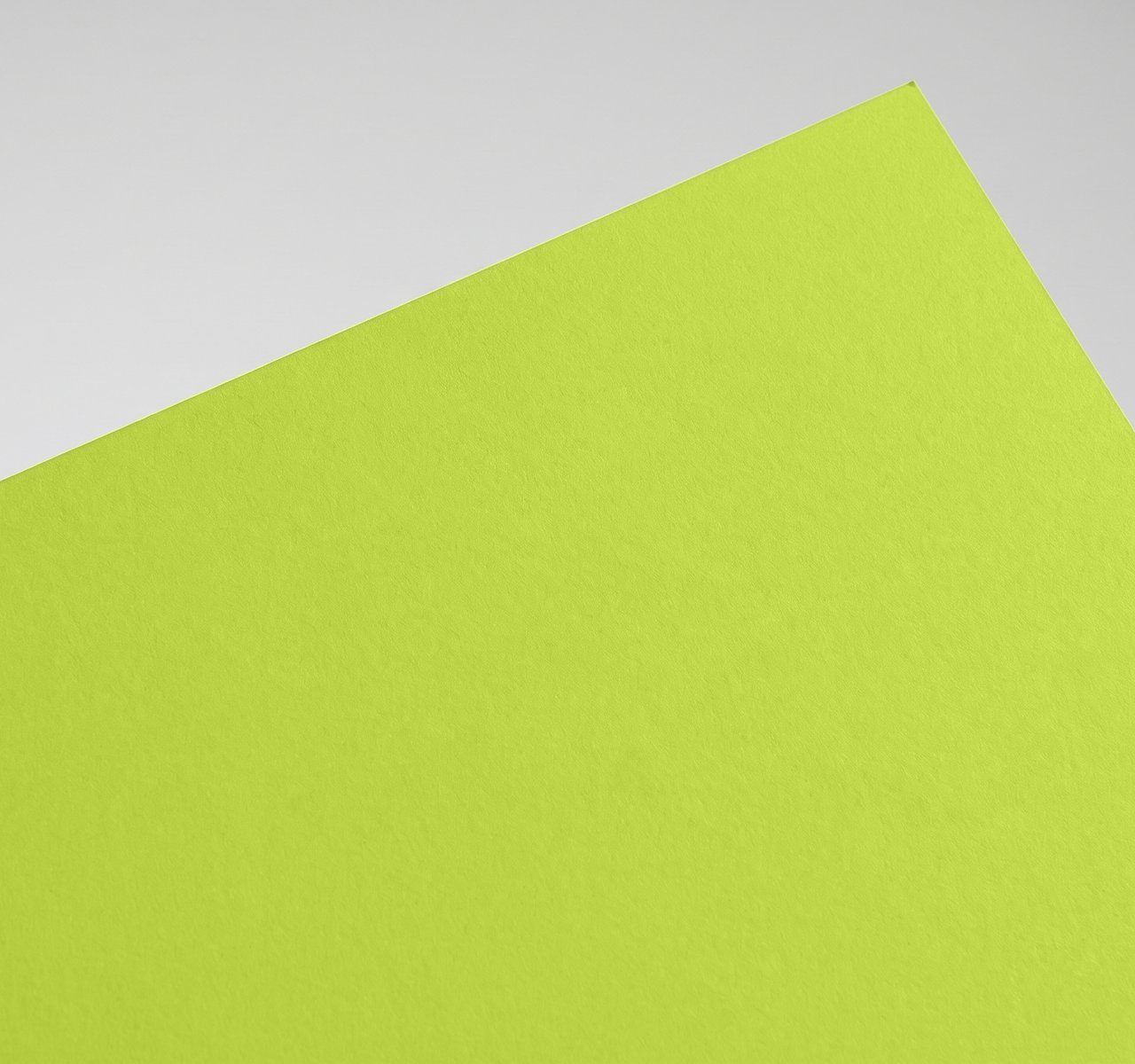 Sirio Color Lime, Lime, smooth uncoated, pulp-dyed (colour through) paper swatch