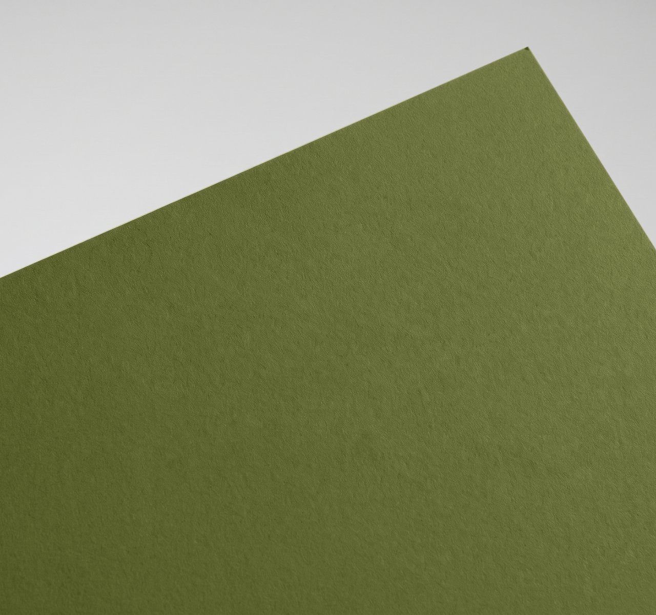 Sirio Color Oliva, Oliva, smooth uncoated, pulp-dyed (colour through) paper swatch