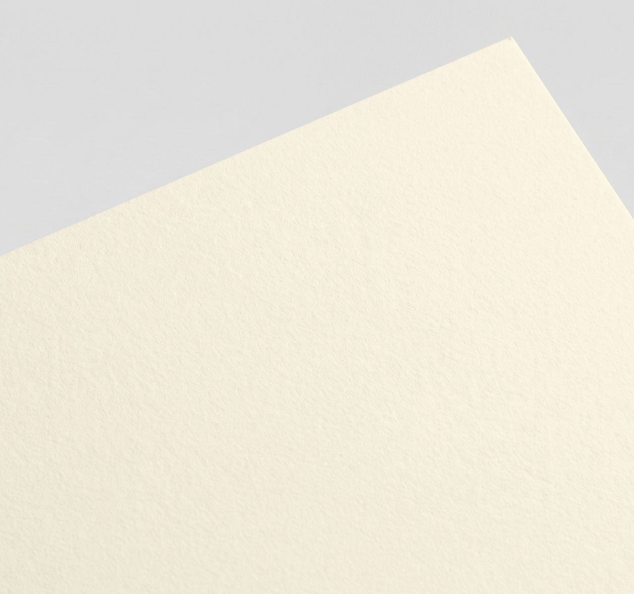 Hyacinth Superfine White, White, Premium uncoated; finishes Smooth (very closed, near-glassy) and Eggshell (soft vellum tooth). Exceptionally even formation. paper swatch