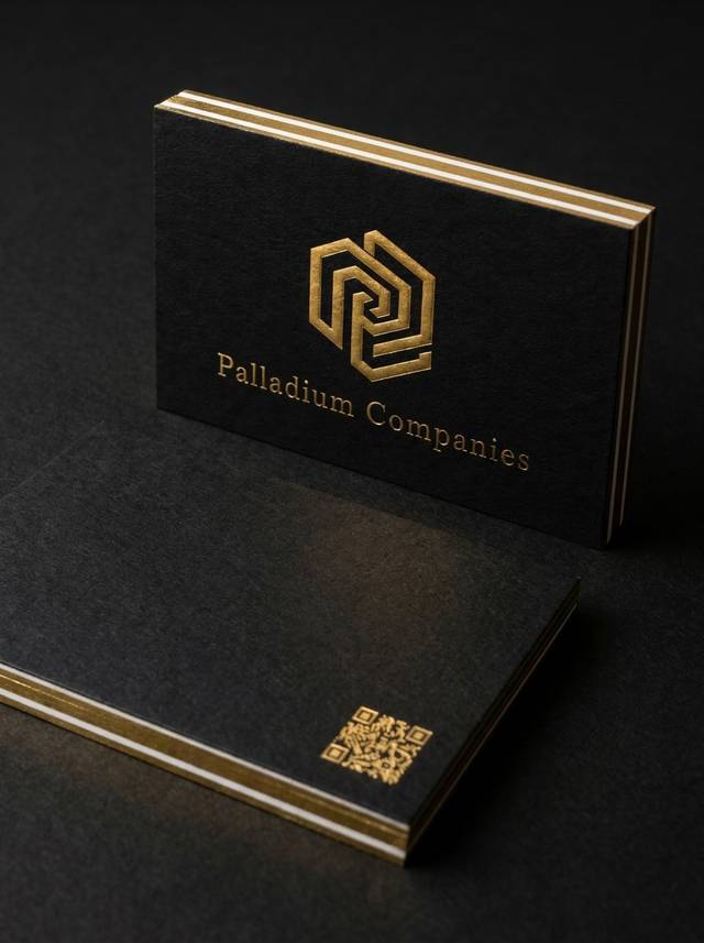 The Inevitable Standard concept: 48pt black cotton duplex · raised gold leaf · foil-stamped edge