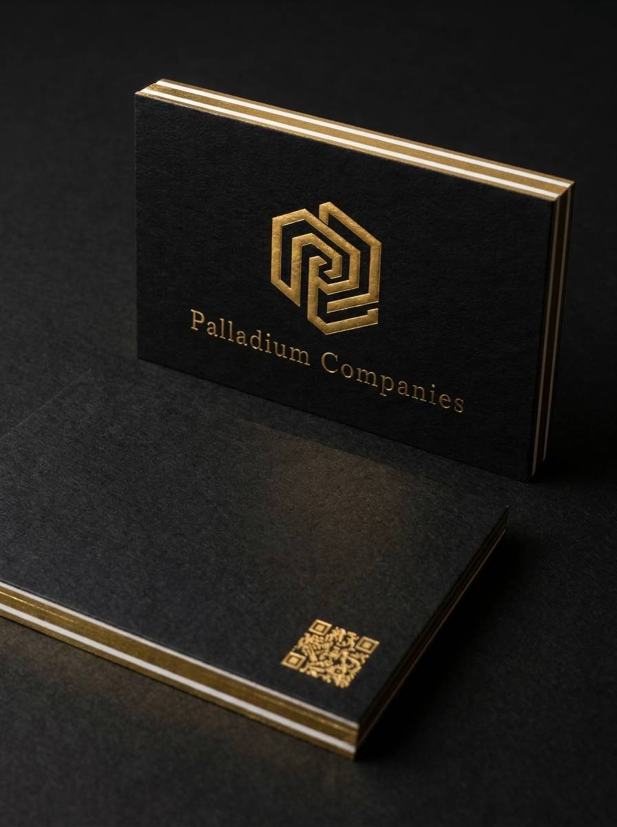 The Inevitable Standard concept: 48pt black cotton duplex · raised gold leaf · foil-stamped edge