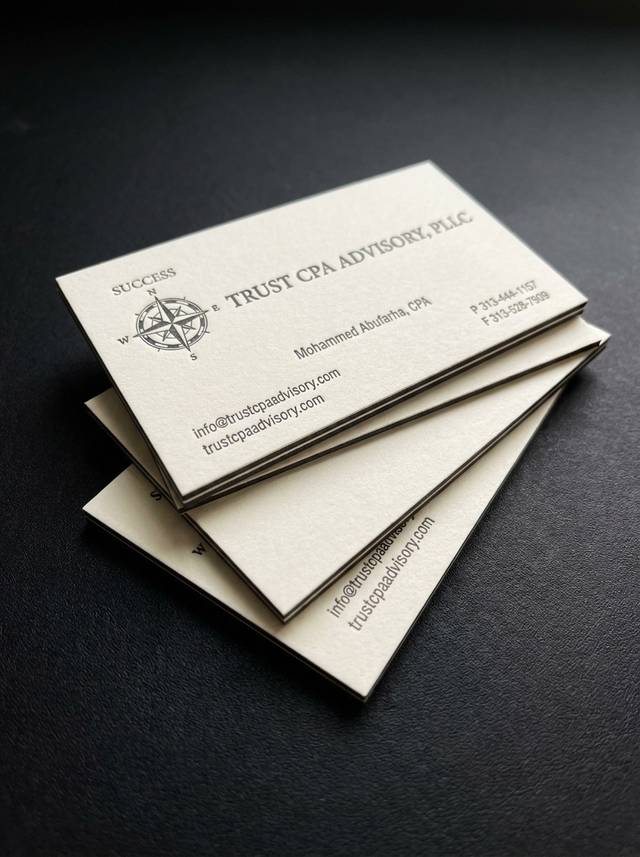 Duplex Contrast: Dark + Cotton Witness concept: 32pt cream cotton + charcoal duplex core · letterpress on cream face · duplex edge reveal