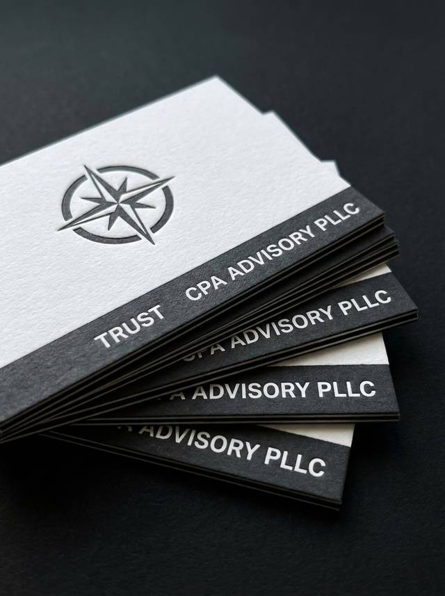 The Colored Duplex concept: 32pt cotton duplex with charcoal core · letterpress emboss · white pigment