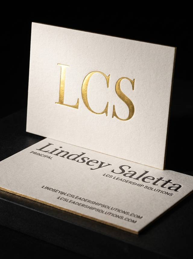 32pt Cotton concept: 32pt Cotton · Gold Foil (Front) · Letterpress (Back)