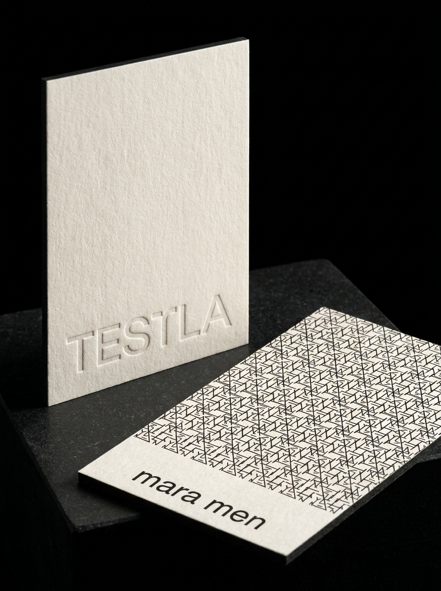 Cotton 32pt concept: Cotton 32pt · Blind Deboss · Edge Painting (Black)