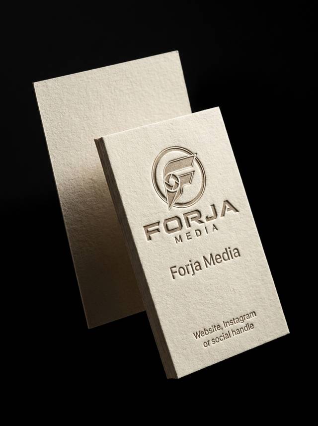 Deep Impression concept: 48pt natural cotton · letterpress