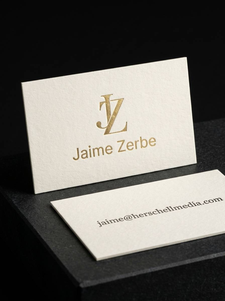 Cotton 32pt concept: Cotton 32pt · Hot Foil (Gold) · Rounded Corners · 32pt (≈0.81 mm)