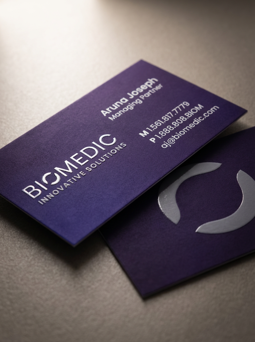 16pt Soft Touch Laminate concept: 16pt Soft Touch Laminate · CMYK Printing · Raised Spot UV (Back Logo)