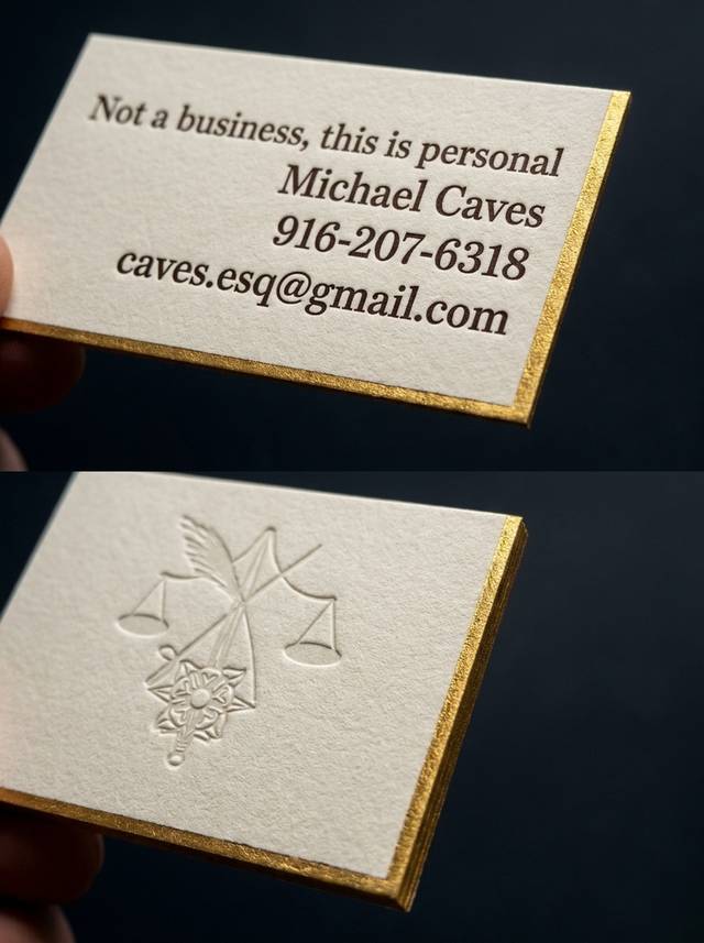 Letterpress Restraint concept: Mohawk Via warm cream 110lb · letterpress · blind emboss