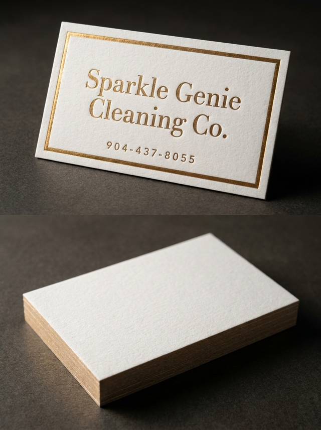 Regency Gold concept: 48pt cotton natural · deep letterpress · gold foil rule