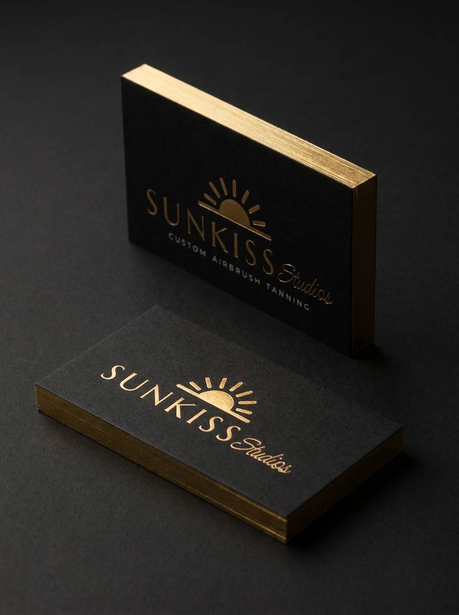 Gold Threshold concept: 48pt cotton, black · hot foil · hand-painted edges