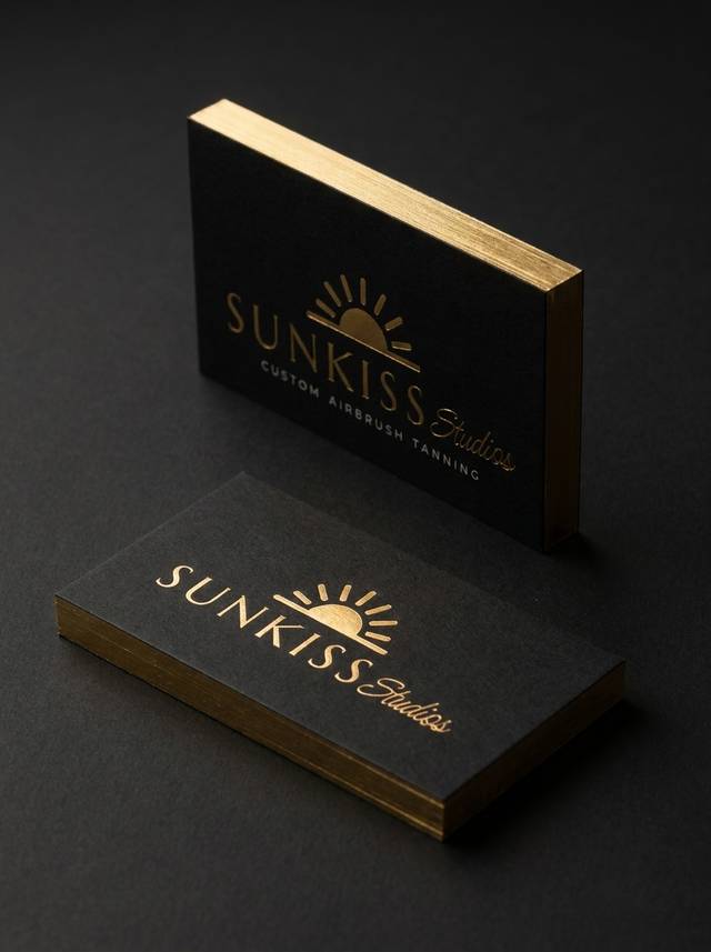 Gold Threshold concept: 48pt cotton, black · hot foil · hand-painted edges