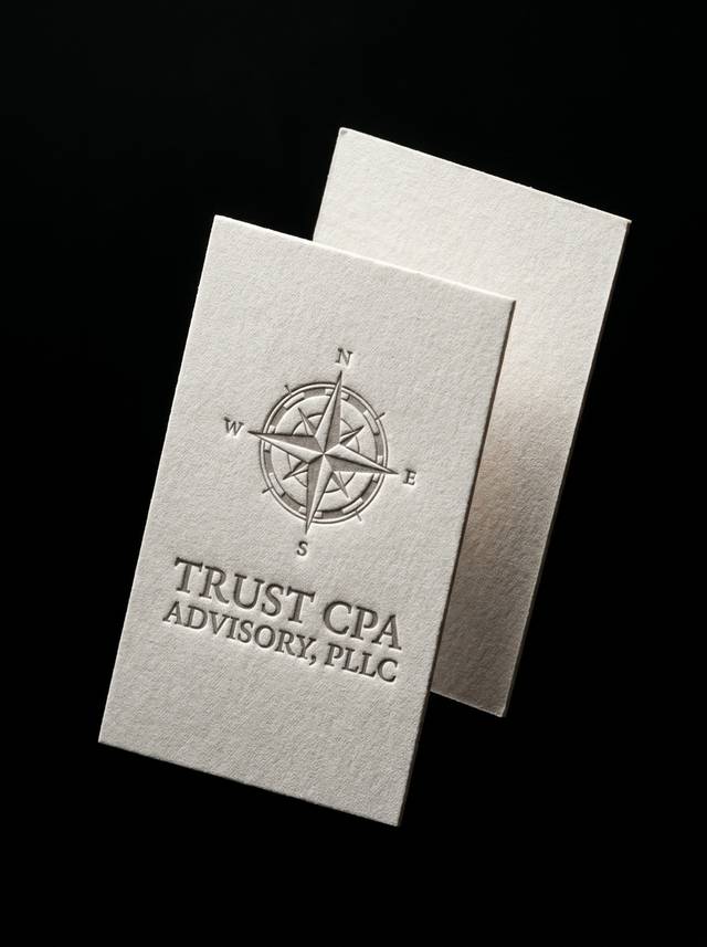 The Embossed concept: 48pt 100% cotton · blind emboss