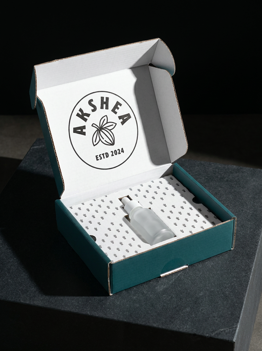 Premium printed corrugated mailer concept: corrugated white · custom_insert · magnet_closure