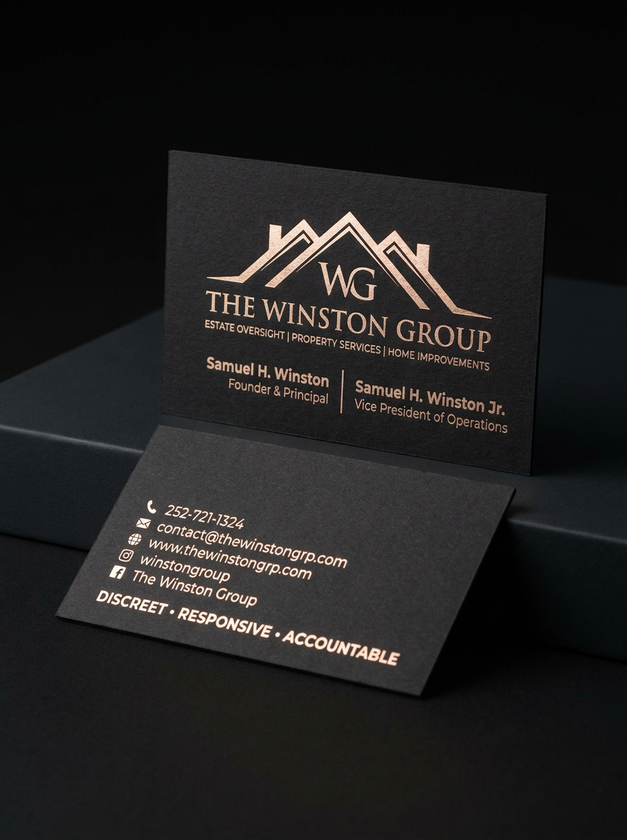 Triplex white/black/white concept: Triplex white/black/white · Chenhui 117-3 Rose Gold Foil · Blind Deboss · 32pt (≈0.81 mm)
