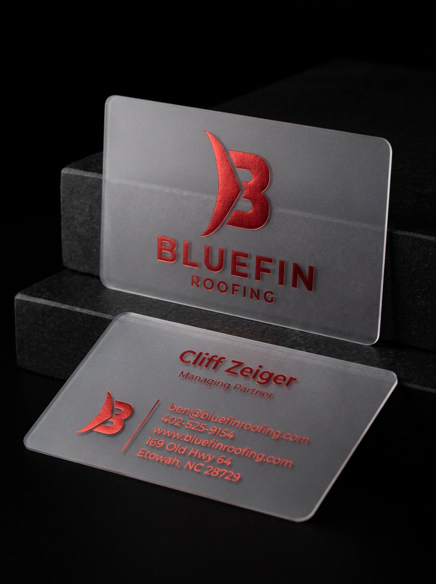 Frosted plastic (semi-translucent) concept: Frosted plastic (semi-translucent) · Chenhui 139-11M Matte Red Foil · Laser deboss · 32pt (≈0.81 mm)