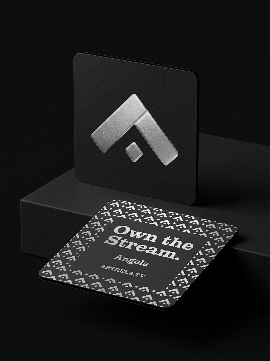 Duplex — two coloured papers glued concept: Duplex — two coloured papers glued · Raised Chenhui 171M Matte Gold Foil (Silver) · Die-Cut (Square with Rounded Corners) · 32pt (≈0.81 mm)