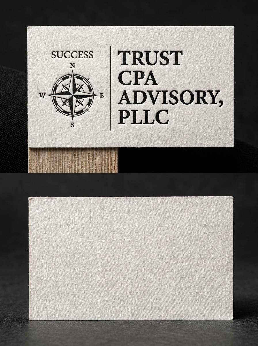 Words at the Highest Craft concept: 48pt cotton · deep letterpress